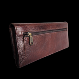 Genuine Leather Purse - Burgundy
