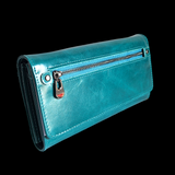 Genuine Leather Purse - Turquoise