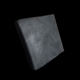 Genuine Leather Rustic Studded Wallet - Black