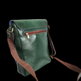 Genuine Leather Shoulder Bag - Green