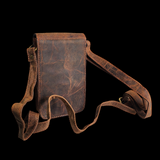 Genuine Leather Shoulder Bag - Vintage Brown