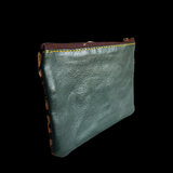 Genuine Leather & Cow Hair Coin Purse - Leopard