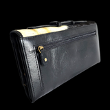 Genuine Leather & Cow Hair Purse - Black & White