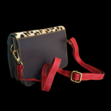 Genuine Leather & Cow Hair Shoulder Handbag - Leopard Patchwork
