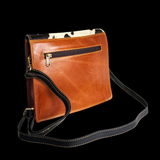 Genuine Leather & Cow Hair Shoulder Bag - Yellow, Tan, Hair