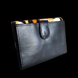 Genuine Leather & Cow Hair Wallet - Cheetah Black