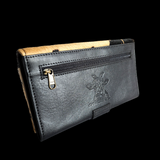 Genuine Leather & Cow Hair Purse - Black + Cow Hair