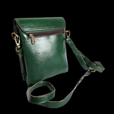 Genuine Leather Shoulder Bag - Green