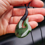 Natural Greenstone Hook with Binding Pendant Necklace