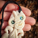 Hei Tiki Bone Carving Pendant Necklace - NZ Maori Inspired