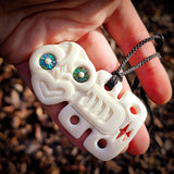 Hei Tiki Side Hanging Carving Pendant Necklace - NZ Maori Inspired