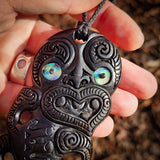 Hei Tiki XL Bone Carving Pendant Necklace - NZ Maori Inspired