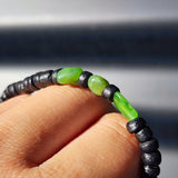 Greenstone & Black Coconut Wood Bracelet