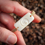 Koru Bone Carving Macrame Bracelet