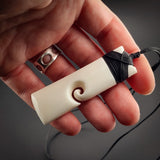 Koru Toki Bone Carving Pendant Necklace