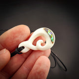 Koru Twist Bone Carving Pendant Necklace