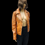 50% OFF SALE. Desert Drift - Womens REAL Genuine Leather Jacket - Tan Side Zip