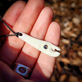 Manaia Drop Bone Carving Pendant Necklace - NZ Maori Inspired