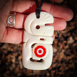 Manaia Toki Bone Carving Pendant Necklace - NZ Maori Inspired