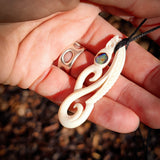 Manaia Bone Carving Pendant Necklace - NZ Maori Inspired