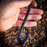 XXL Black Hook Bone Carving Pendant Necklace - NZ Maori Inspired