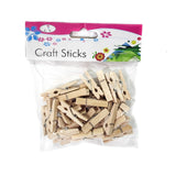 60pcs Mini Wooden Craft Pegs