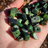 10x NZ Greenstone Pounamu Irregular Beads