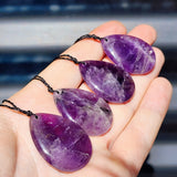 Natural Amethyst Waterdrop Pendant Necklace