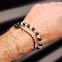 Adults Bracelet - Polished Cherry & Pastel Chalcedony