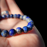 Natural Lapis Lazuli Elastic Bead Bracelet
