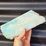 567g Natural Larimar Raw Carving Slice (R14B478)