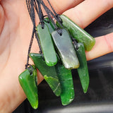 Bulk 10x Natural Greenstone Pendant Necklaces