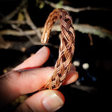Handmade Solid Copper Wire Wrap Celtic Knot Cuff Bracelet