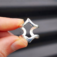 Adjustable Handmade Solid Sterling Silver Double Arrow Ring