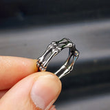 Size Y, T - Stainless Steel Bones Band Ring