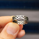 Size Y, T 1/2 - Stainless Steel Celtic Knot Band Ring (1A1B1)