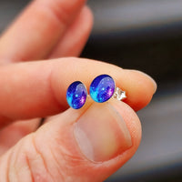 925 Sterling Silver Galaxy Stud Earrings