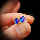Childrens 925 Sterling Silver Galaxy Stud Earrings