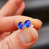 925 Sterling Silver Galaxy Stud Earrings