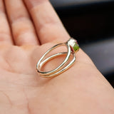 (Q) Solid 925 Sterling Silver & Natural Raw Pink Tourmaline Handmade Ring