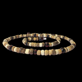 Surfer Necklace - Light Brown Coconut Beads & Cherry Amber