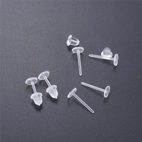 Clear Ear Stud Transparent Earring Piercing Retainer – amberj