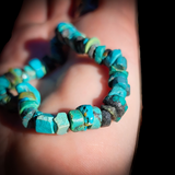 Natural Turquoise Chip Elastic Bracelet
