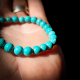 6mm Turquoise Stones Elastic Bracelet