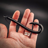 XL Hook Black Bone Carving Pendant Necklace