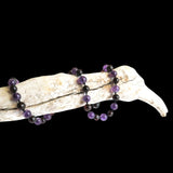 Amber Teething Necklace - Polished Cherry & Amethyst