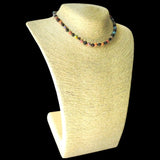 Amber Teething Necklace - Polished Cherry & Rainbow Malachite