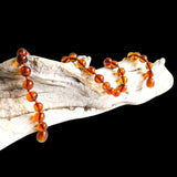 Amber Teething Necklace - Polished Cognac