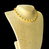 Amber Teething Necklace - Raw Butter & Rainbow Malachite