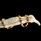 Amber Teething Necklace - Raw Butter, Honey & Lapis Lazuli